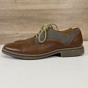 Freeman Oxford‎ Shoes Mens Size 9.5M Canvas Lace Up Office Casual Memory Foam